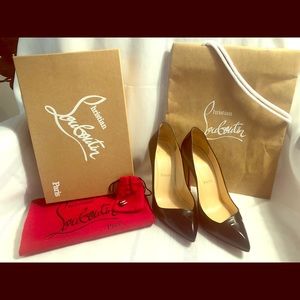 Christian Louboutin Blck 100 Jazz Calf Heels 36.5